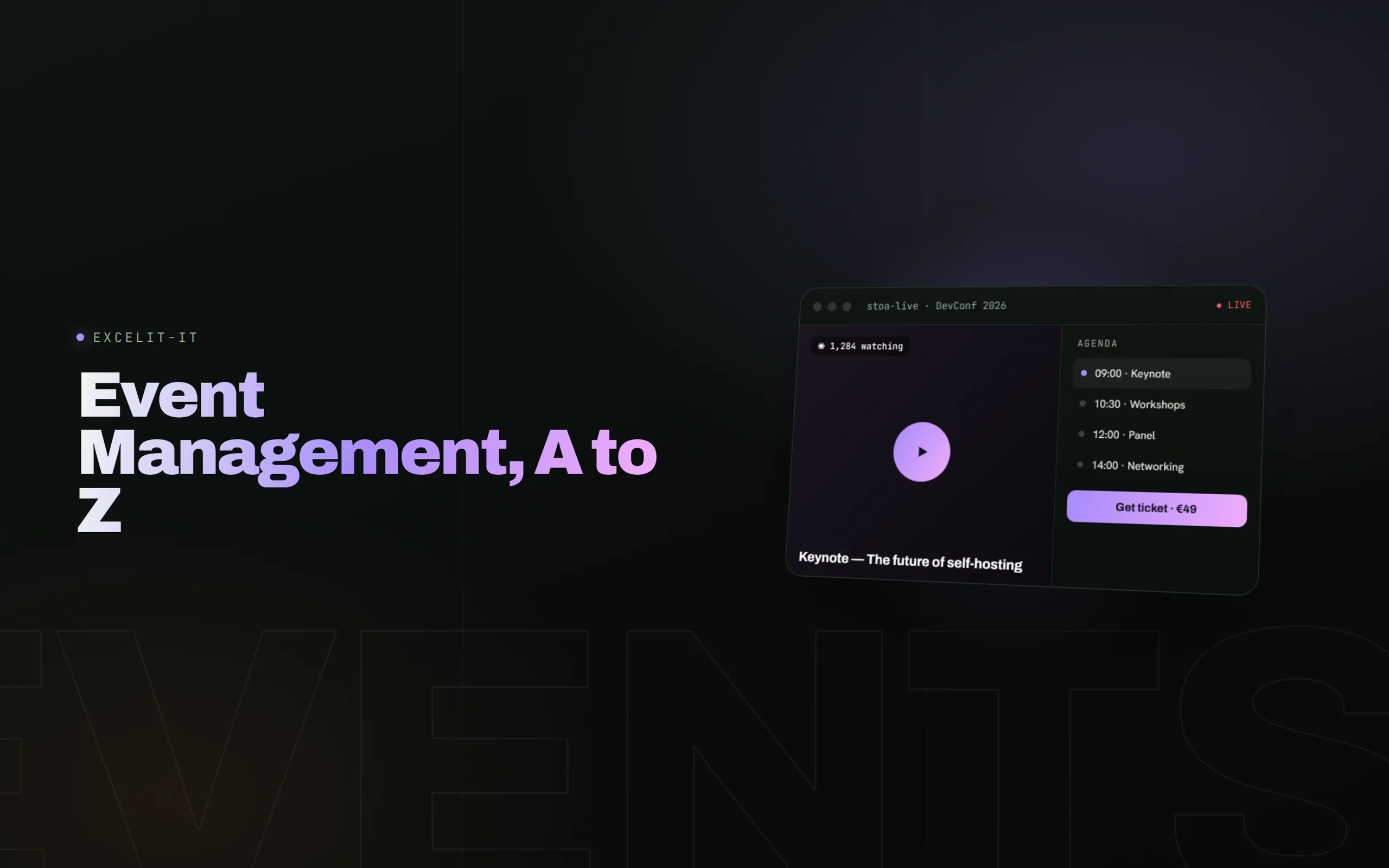 Event Management, A to Z – Vorschau